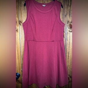 Maroon A-Line Dress